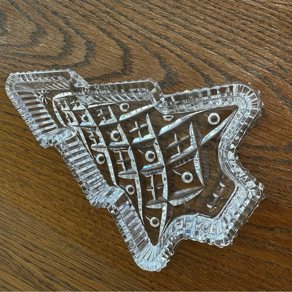 Waterford Crystal Figurine Christmas Tree Candy Dish Decorative Tray Retired - Picture 6 of 11